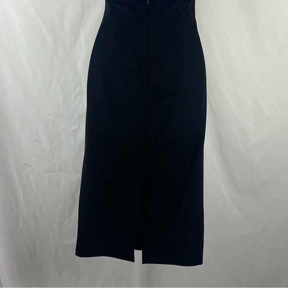 Lulus Black Ruffled Sleeve Midi Dress NWT Size S - Picture 7 of 15